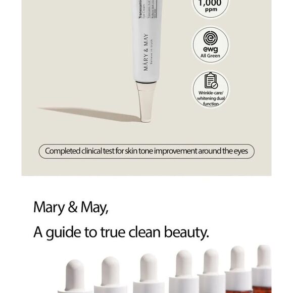 Mary & May, Tranexamic Acid + Glutathione Eye Cream mini - Picture 3 of 10